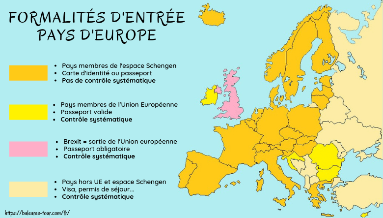 carte europe baleares
