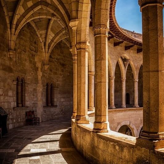 Castillo de bellver en Mallorca